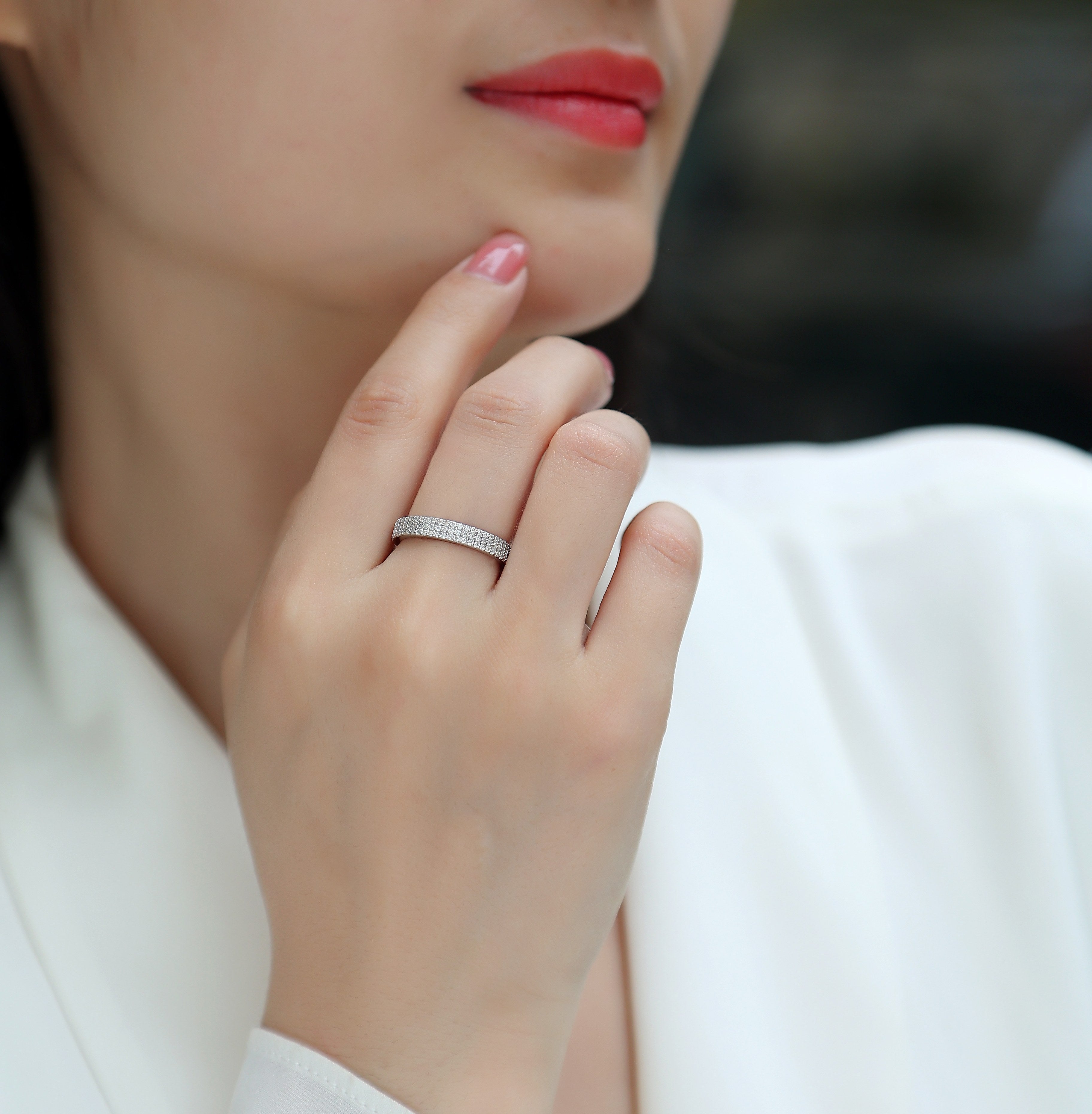 Celestine Band — eternity in silver.