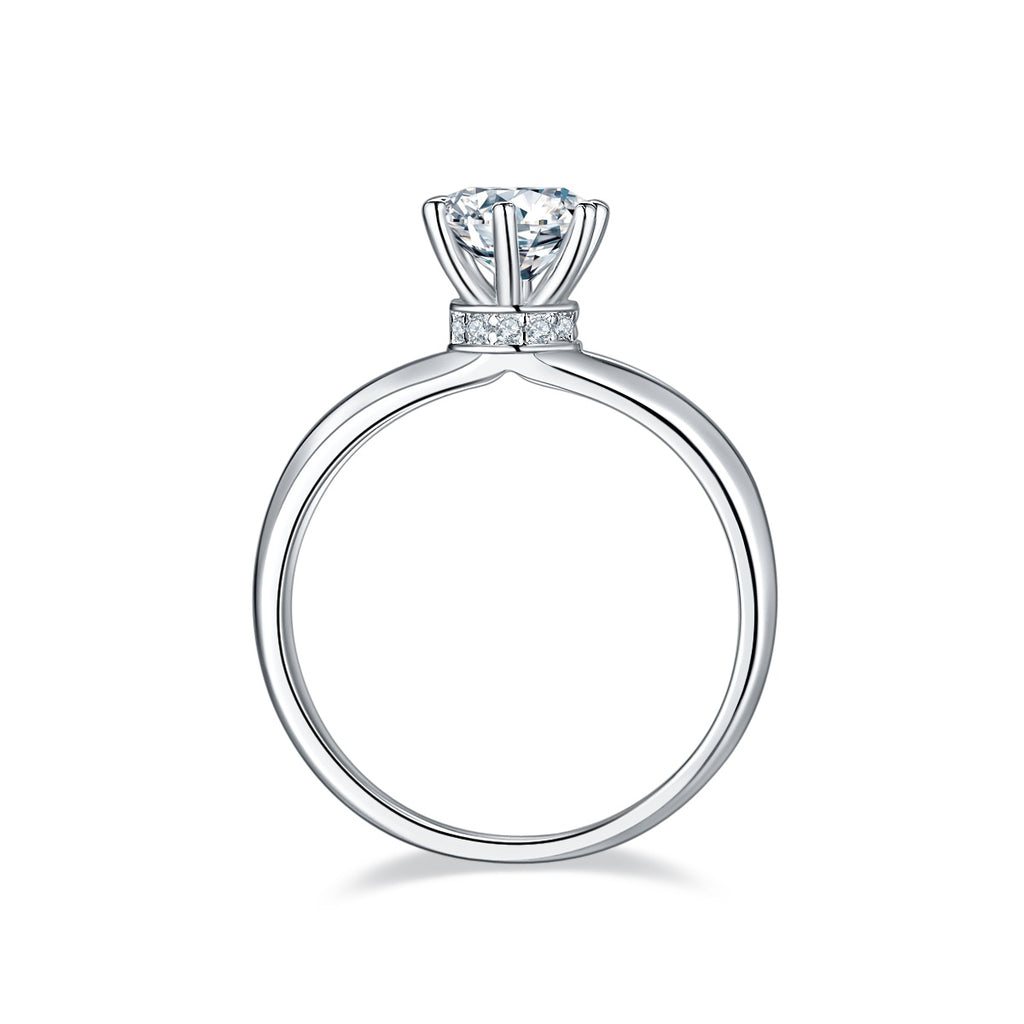 Minimalist Starlight — A Brilliant 1-Carat Promise in Silver & Platinum