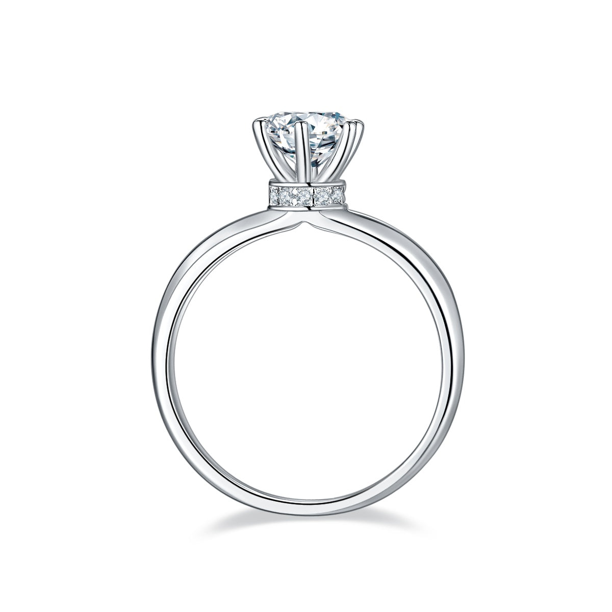 Minimalist Starlight — A Brilliant 1-Carat Promise in Silver & Platinum