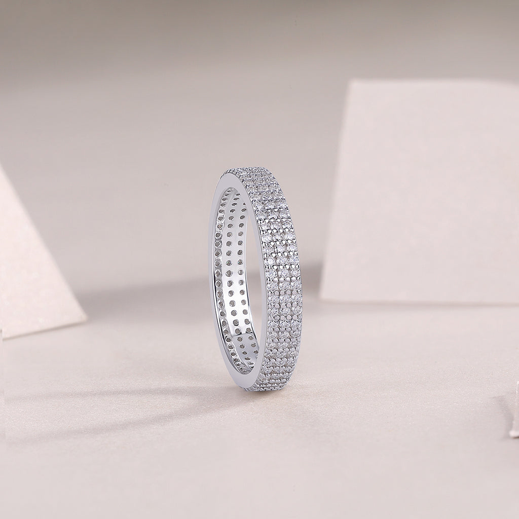 Celestine Band — eternity in silver.