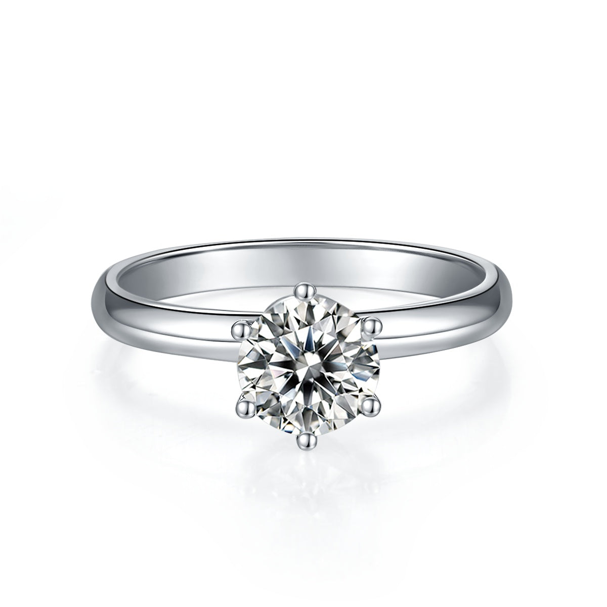 Minimalist Starlight — A Brilliant 1-Carat Promise in Silver & Platinum