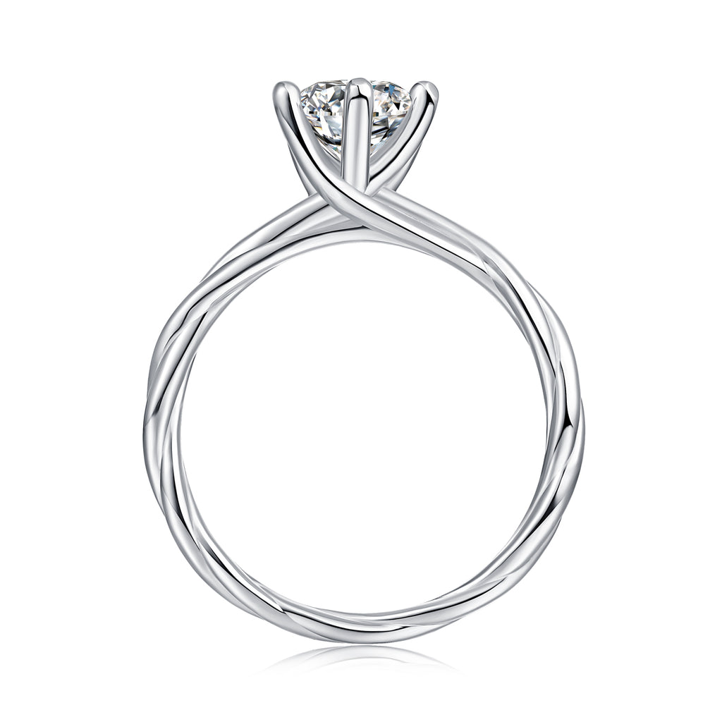 Thorns Vine Man - Set With Top-quality Moissanite S925 Silver And Platinum-plated Diamond Wedding Ring. The Ring Can Be Inspected With A Diamond Pen