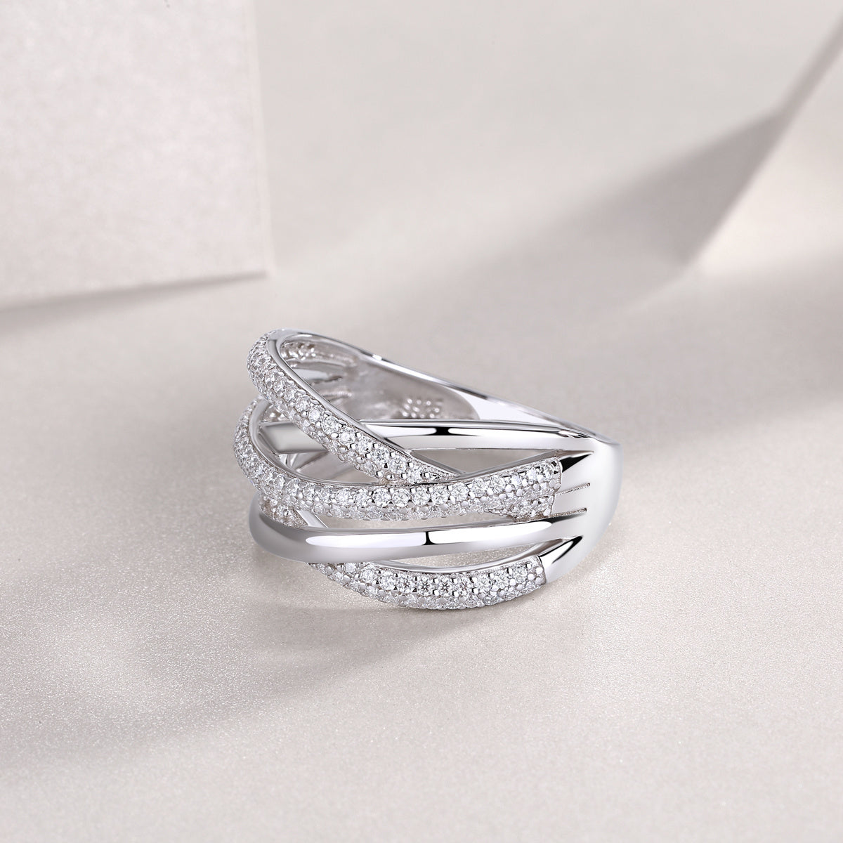 Radiant Weave — where silver intertwines with brilliance.