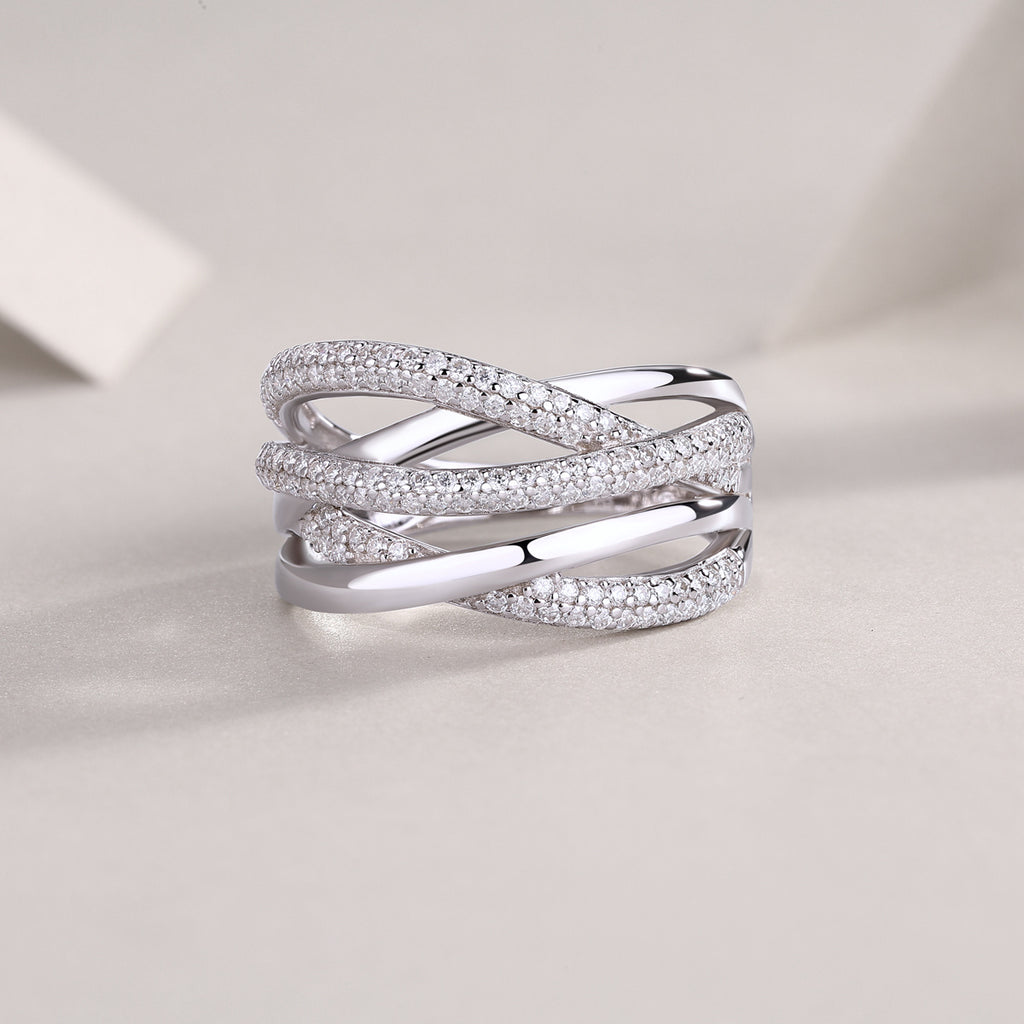 Radiant Weave — where silver intertwines with brilliance.