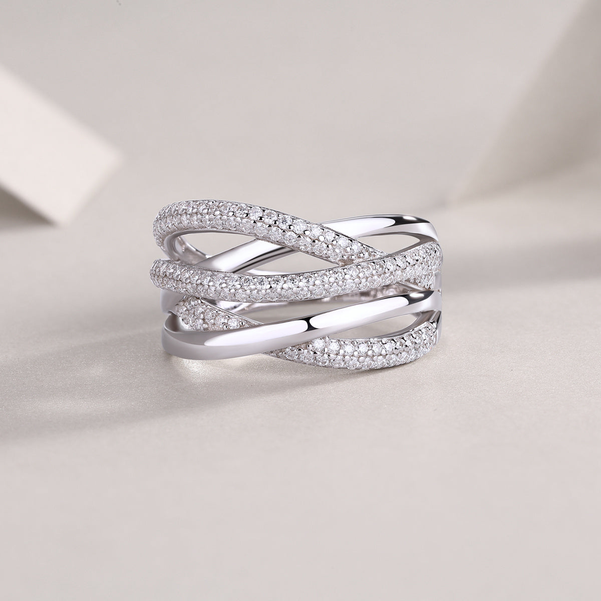 Radiant Weave — where silver intertwines with brilliance.